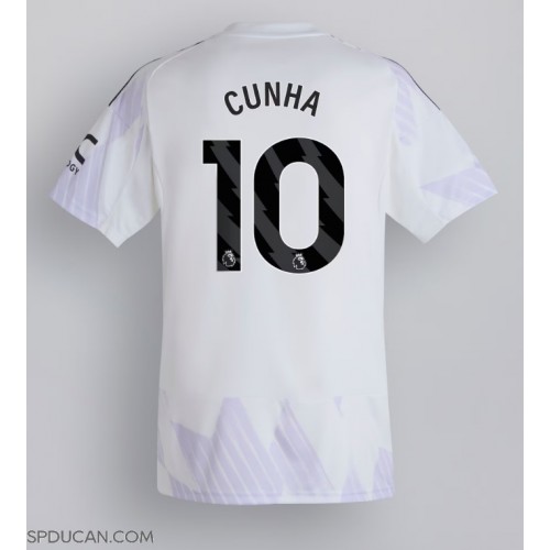 Muški Nogometni Dres Manchester United Matheus Cunha #10 Gostujuci 2025-26 Kratak Rukav